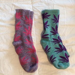 Huf Brand GREEN pot leaf socks